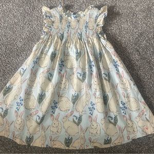 Pink Chicken Stevie Dress. Blue Bunnies